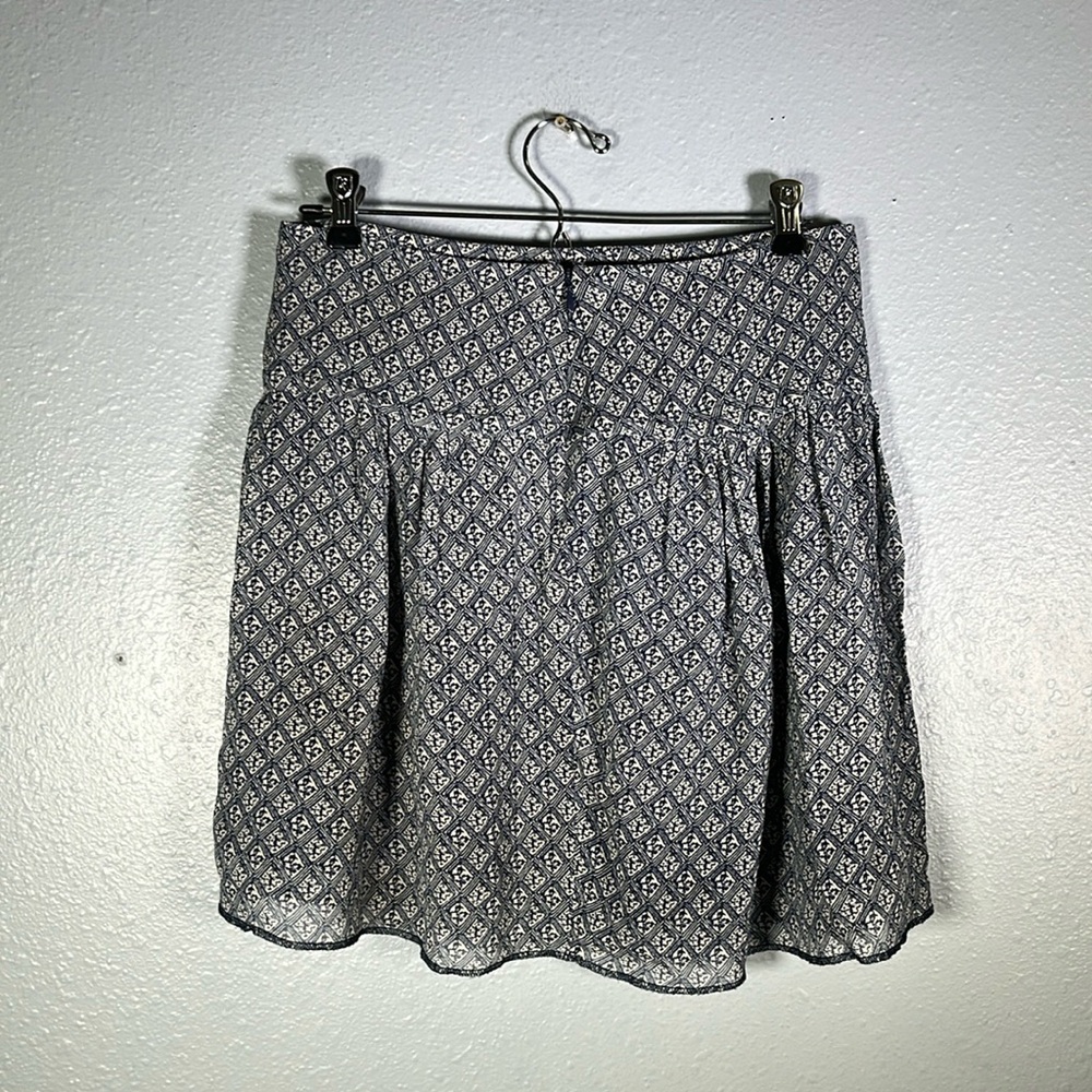 Madewell blue micro print printed silk mini skirt sz 4 | soft girl romantic - Picture 7 of 11